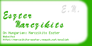 eszter marczikits business card